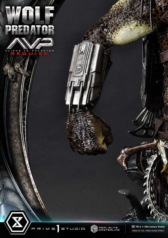 Alien vs. Predator statuette Real Elite Masterline Series 1/3 Requiem Wolf Predator 95 cm