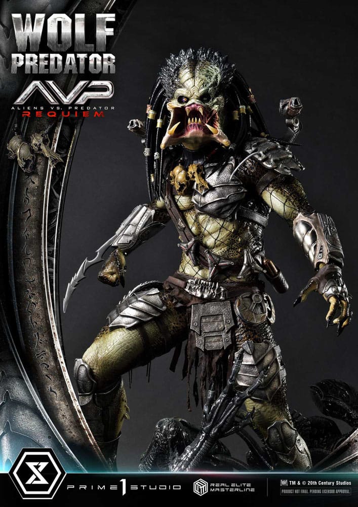 Alien vs. Predator statuette Real Elite Masterline Series 1/3 Requiem Wolf Predator 95 cm