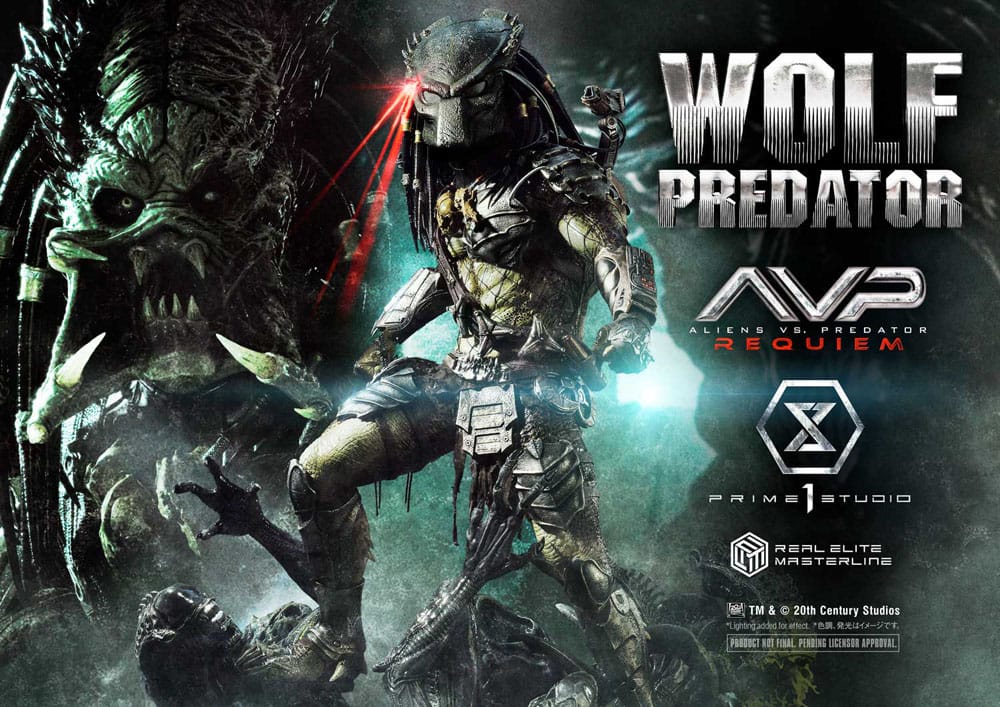 Alien vs. Predator statuette Real Elite Masterline Series 1/3 Requiem Wolf Predator Deluxe Ver. 95 cm