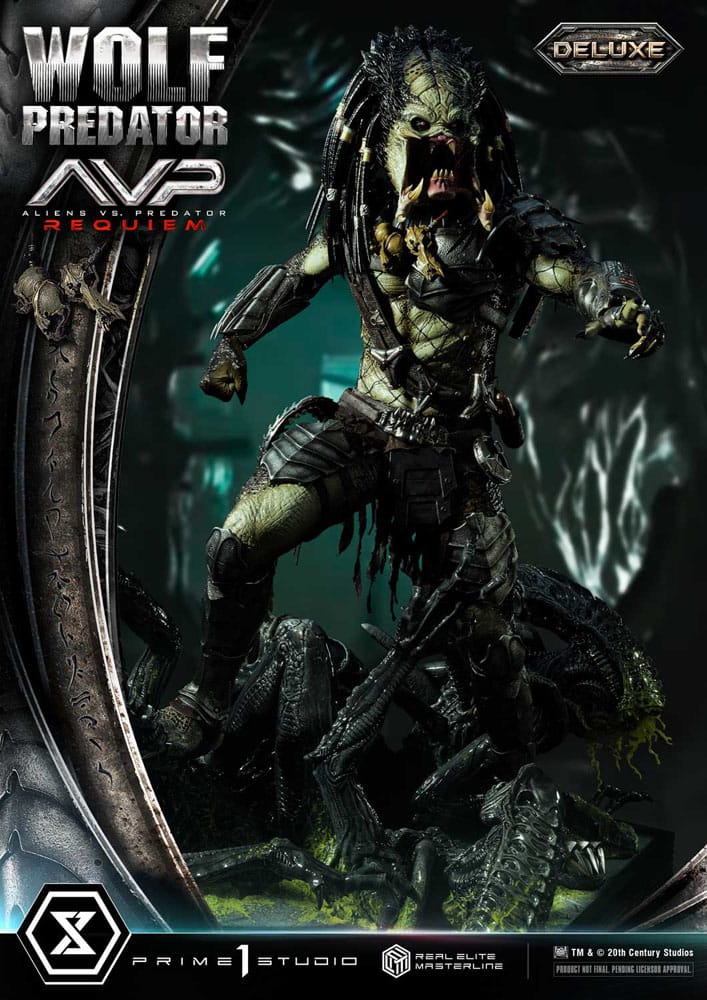 Alien vs. Predator statuette Real Elite Masterline Series 1/3 Requiem Wolf Predator Deluxe Ver. 95 cm