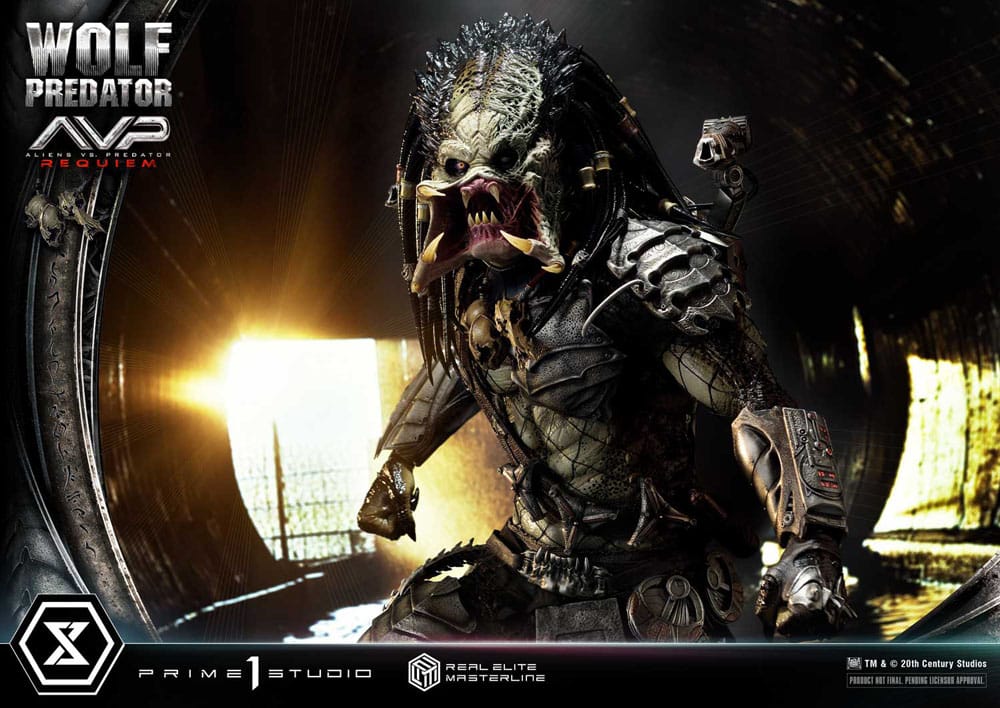 Alien vs. Predator statuette Real Elite Masterline Series 1/3 Requiem Wolf Predator Deluxe Ver. 95 cm
