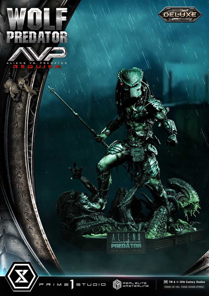 Alien vs. Predator statuette Real Elite Masterline Series 1/3 Requiem Wolf Predator Deluxe Ver. 95 cm