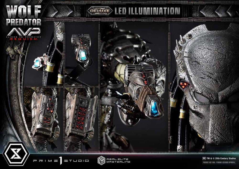 Alien vs. Predator statuette Real Elite Masterline Series 1/3 Requiem Wolf Predator Deluxe Ver. 95 cm