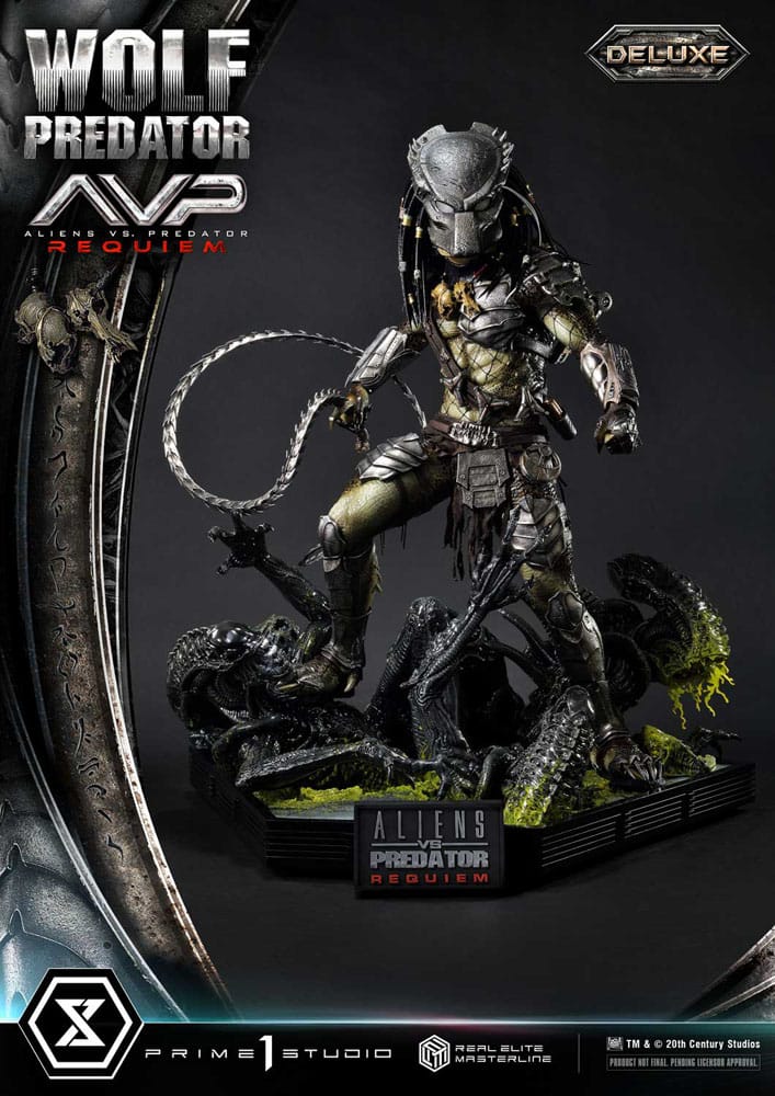 Alien vs. Predator statuette Real Elite Masterline Series 1/3 Requiem Wolf Predator Deluxe Ver. 95 cm