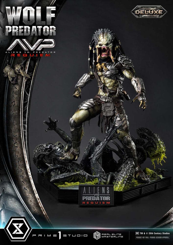 Alien vs. Predator statuette Real Elite Masterline Series 1/3 Requiem Wolf Predator Deluxe Ver. 95 cm