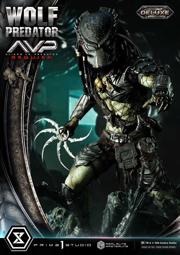 Alien vs. Predator statuette Real Elite Masterline Series 1/3 Requiem Wolf Predator Deluxe Bonus Ver. 95 cm