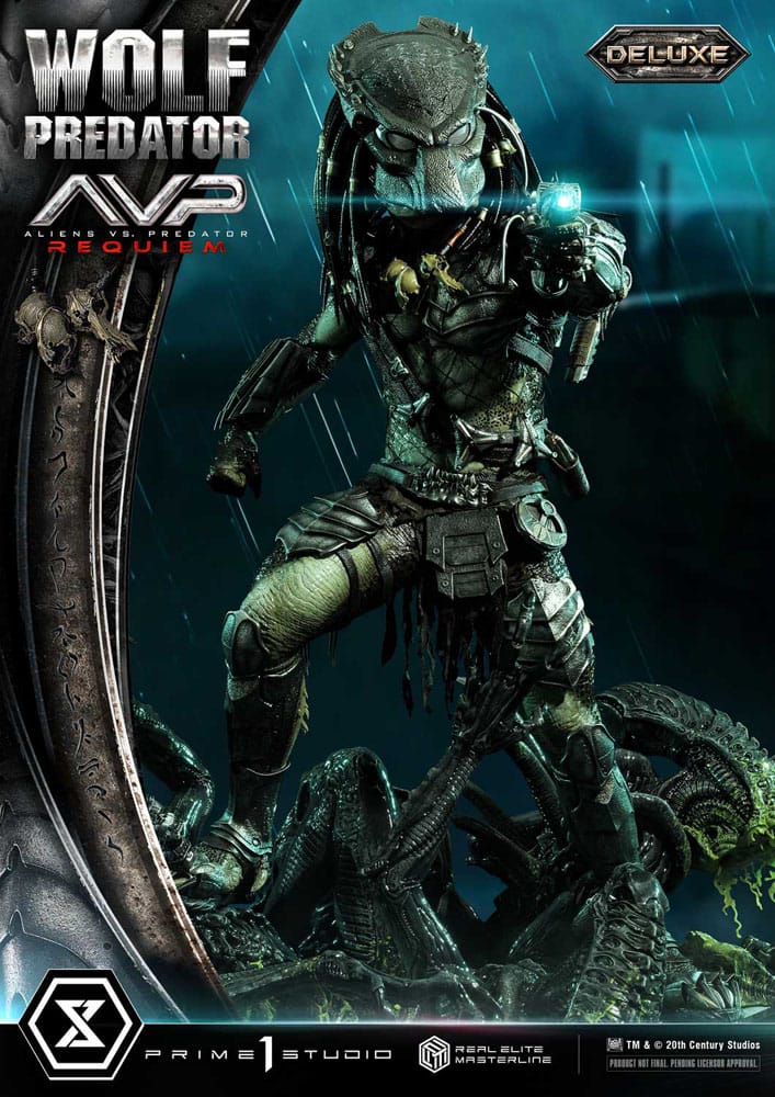 Alien vs. Predator statuette Real Elite Masterline Series 1/3 Requiem Wolf Predator Deluxe Bonus Ver. 95 cm