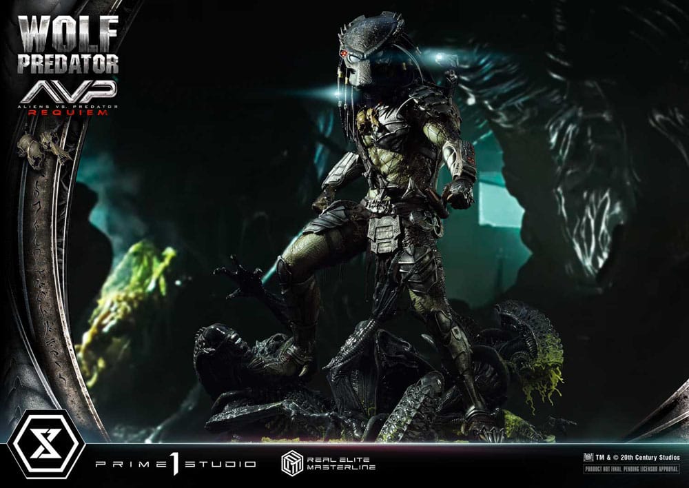 Alien vs. Predator statuette Real Elite Masterline Series 1/3 Requiem Wolf Predator Deluxe Bonus Ver. 95 cm