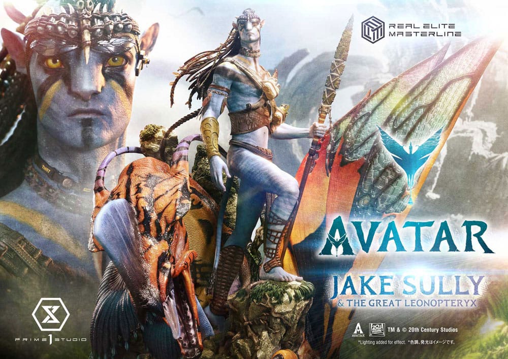Avatar (Film) statuette Real Elite Masterline Series 1/4 Jake Sully & The Great Leonopteryx 87 cm