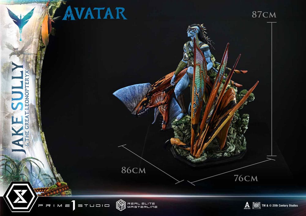 Avatar (Film) statuette Real Elite Masterline Series 1/4 Jake Sully & The Great Leonopteryx 87 cm