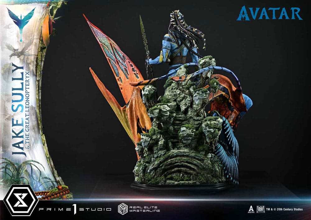 Avatar (Film) statuette Real Elite Masterline Series 1/4 Jake Sully & The Great Leonopteryx 87 cm
