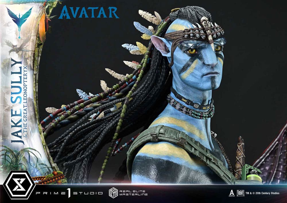 Avatar (Film) statuette Real Elite Masterline Series 1/4 Jake Sully & The Great Leonopteryx 87 cm