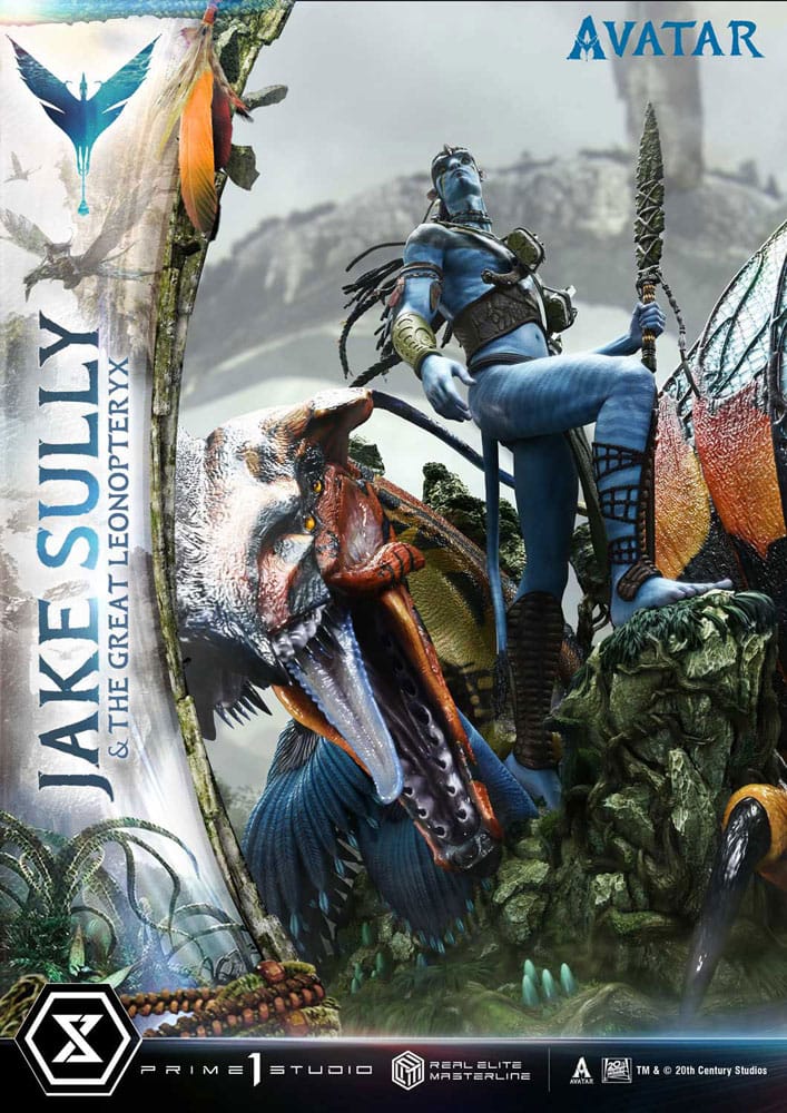 Avatar (Film) statuette Real Elite Masterline Series 1/4 Jake Sully & The Great Leonopteryx 87 cm