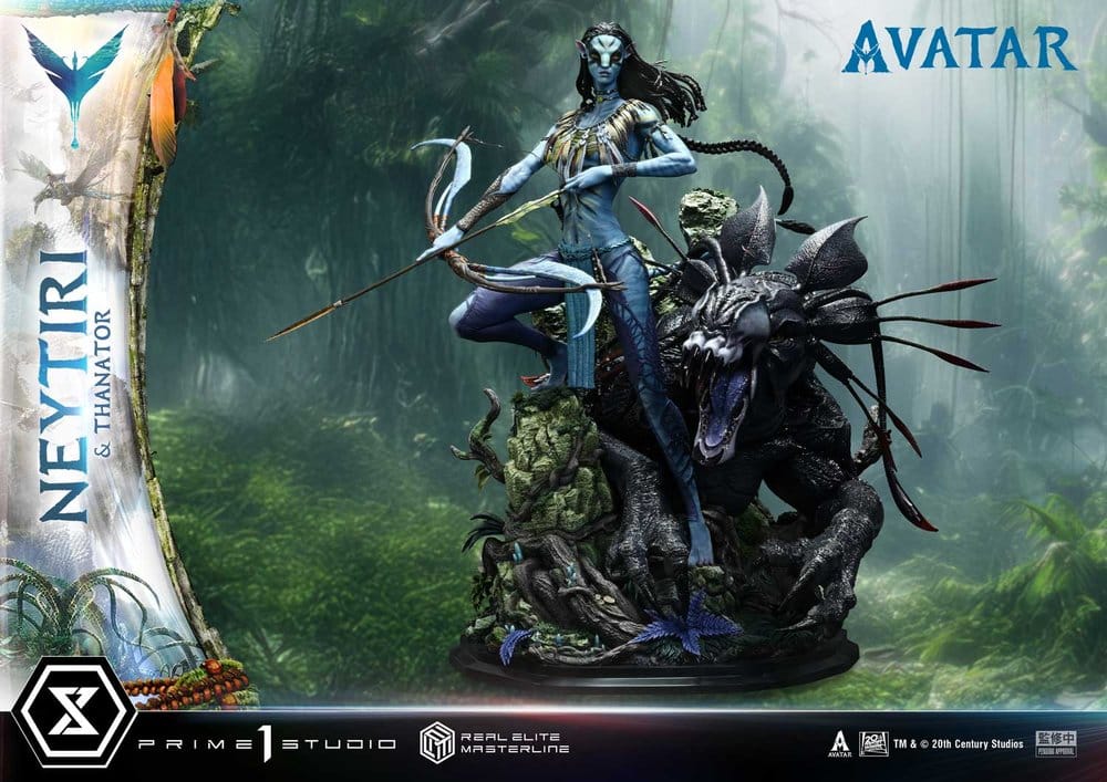 Avatar (Film) statuette Real Elite Masterline Series 1/4 Neytiri & Thanator 75 cm