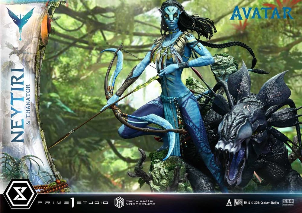 Avatar (Film) statuette Real Elite Masterline Series 1/4 Neytiri & Thanator 75 cm