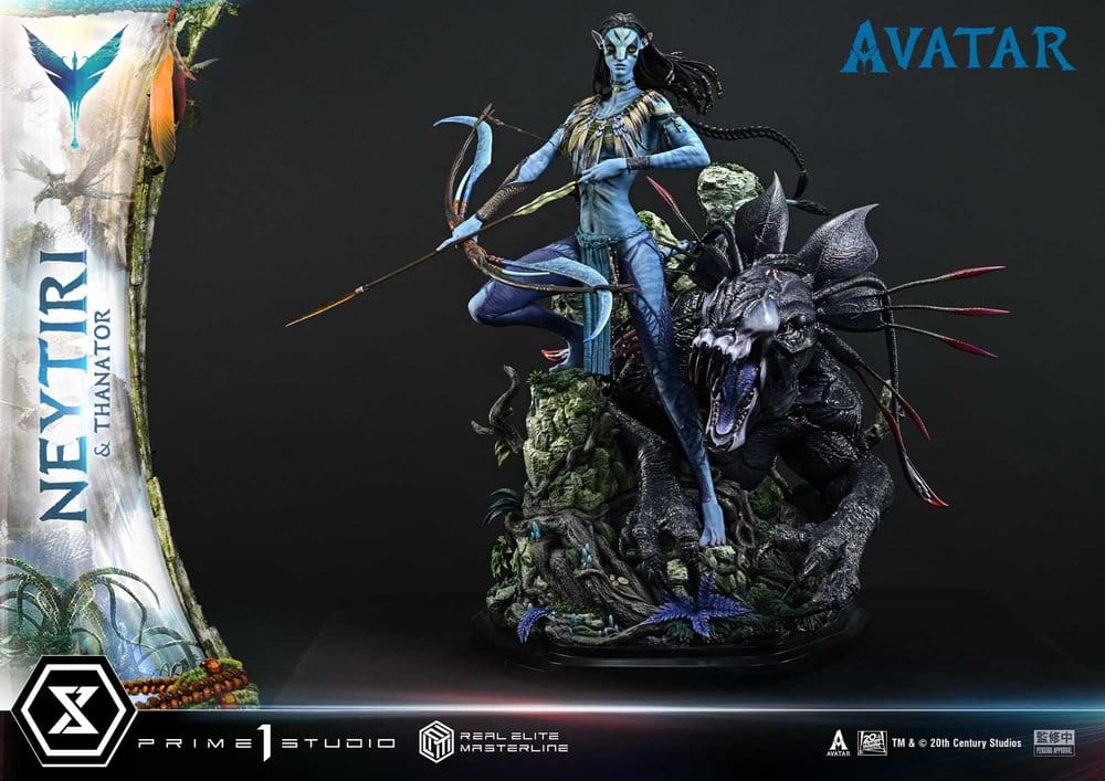 Avatar (Film) statuette Real Elite Masterline Series 1/4 Neytiri & Thanator 75 cm