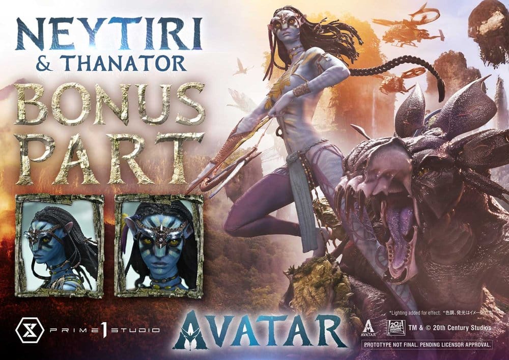 Avatar (Film) statuette Real Elite Masterline Series 1/4 Neytiri & Thanator Deluxe Bonus Version 75 cm
