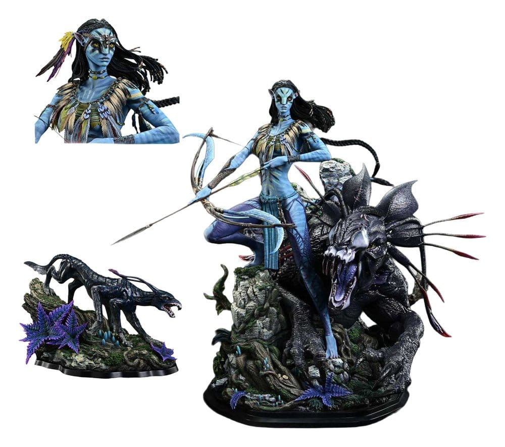 Avatar (Film) statuette Real Elite Masterline Series 1/4 Neytiri & Thanator Deluxe Bonus Version 75 cm