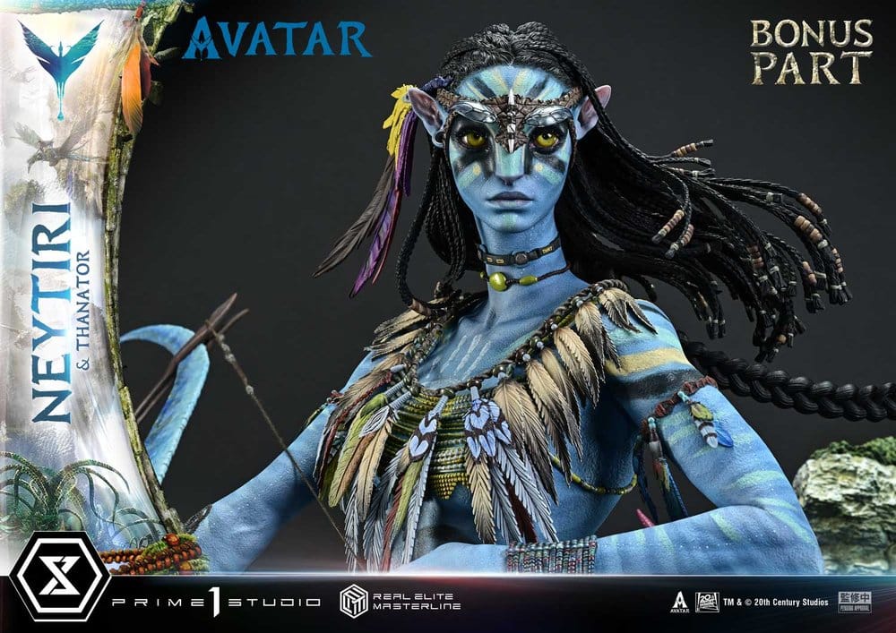 Avatar (Film) statuette Real Elite Masterline Series 1/4 Neytiri & Thanator Deluxe Bonus Version 75 cm