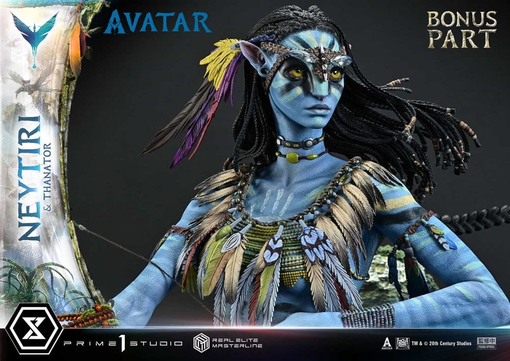 Avatar (Film) statuette Real Elite Masterline Series 1/4 Neytiri & Thanator Deluxe Bonus Version 75 cm