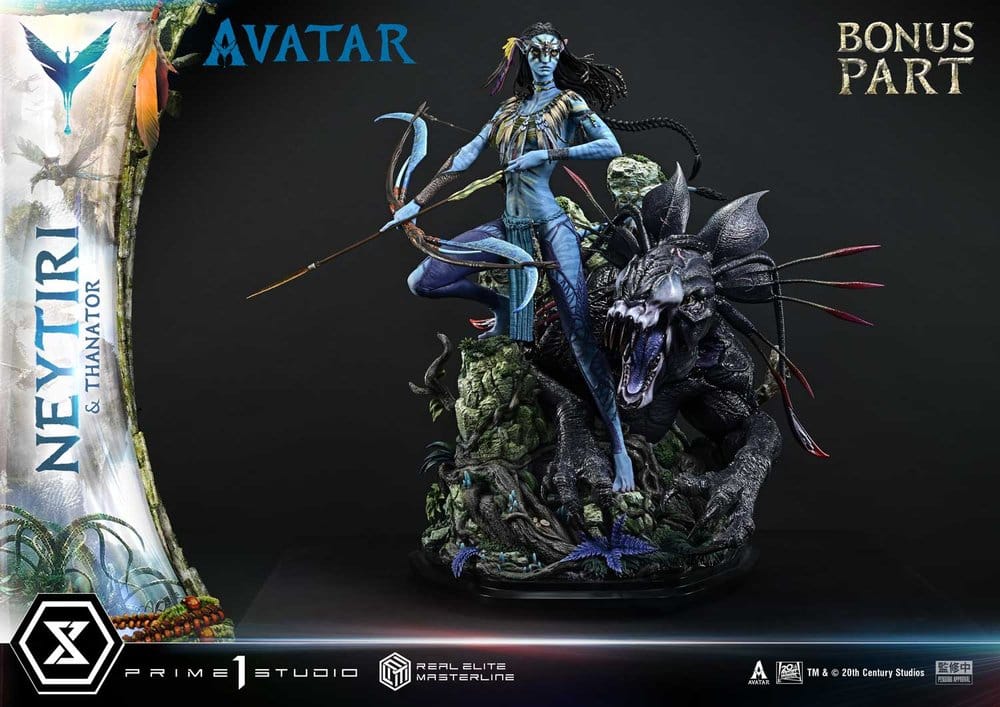 Avatar (Film) statuette Real Elite Masterline Series 1/4 Neytiri & Thanator Deluxe Bonus Version 75 cm