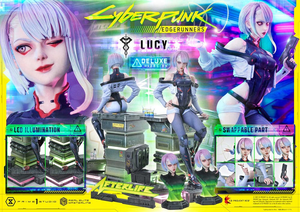 Cyberpunk: Edgerunners statuette Real Elite Masterline Series 1/4 Lucy Deluxe Bonus Version 50 cm