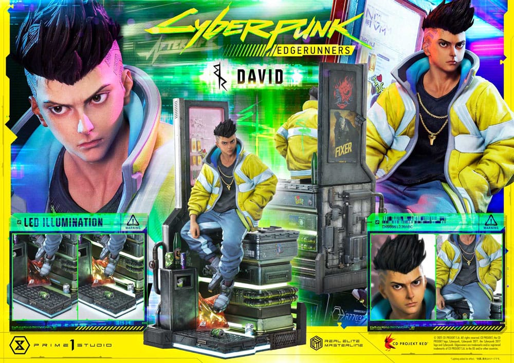 Cyberpunk: Edgerunners statuette Real Elite Masterline Series 1/4 David 58 cm