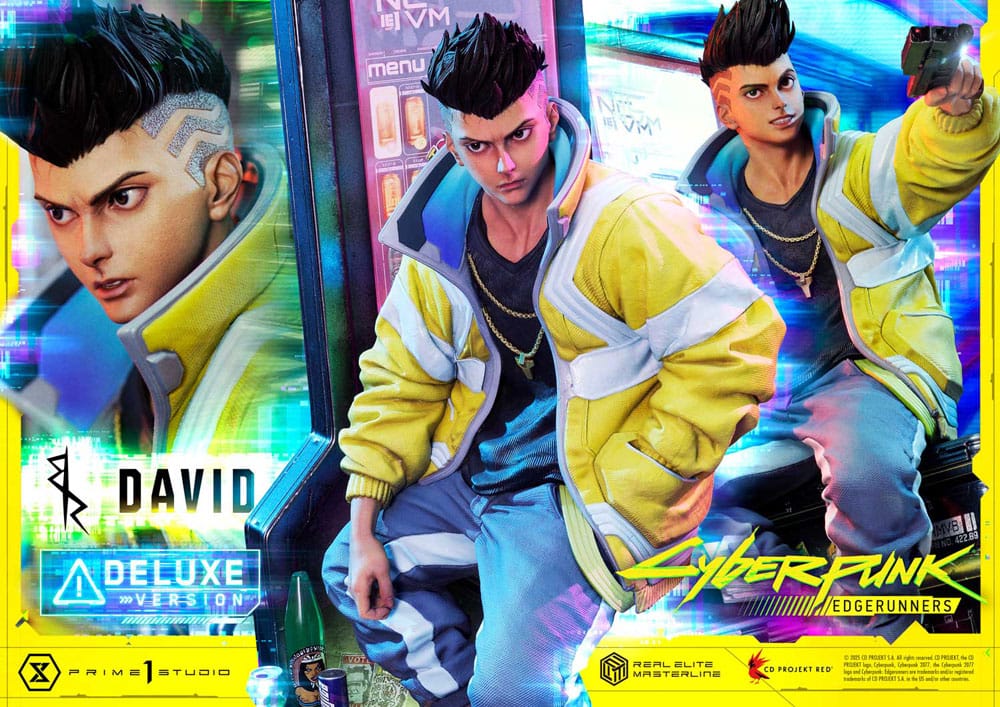 Cyberpunk: Edgerunners statuette Real Elite Masterline Series 1/4 David Deluxe Bonus Version 58 cm