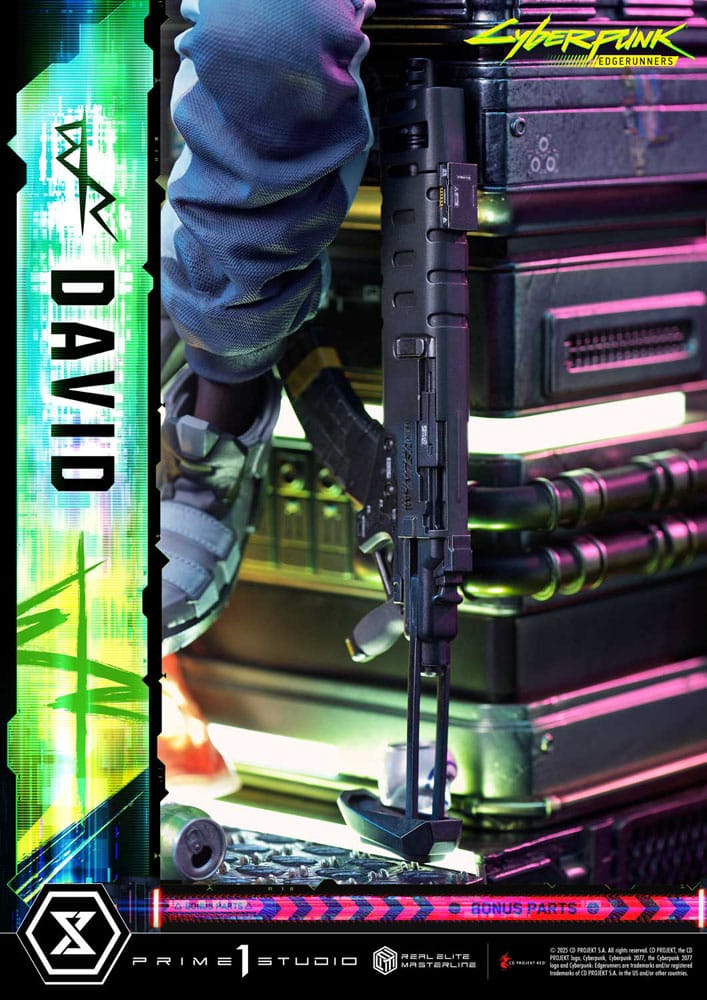 Cyberpunk: Edgerunners statuette Real Elite Masterline Series 1/4 David Deluxe Bonus Version 58 cm