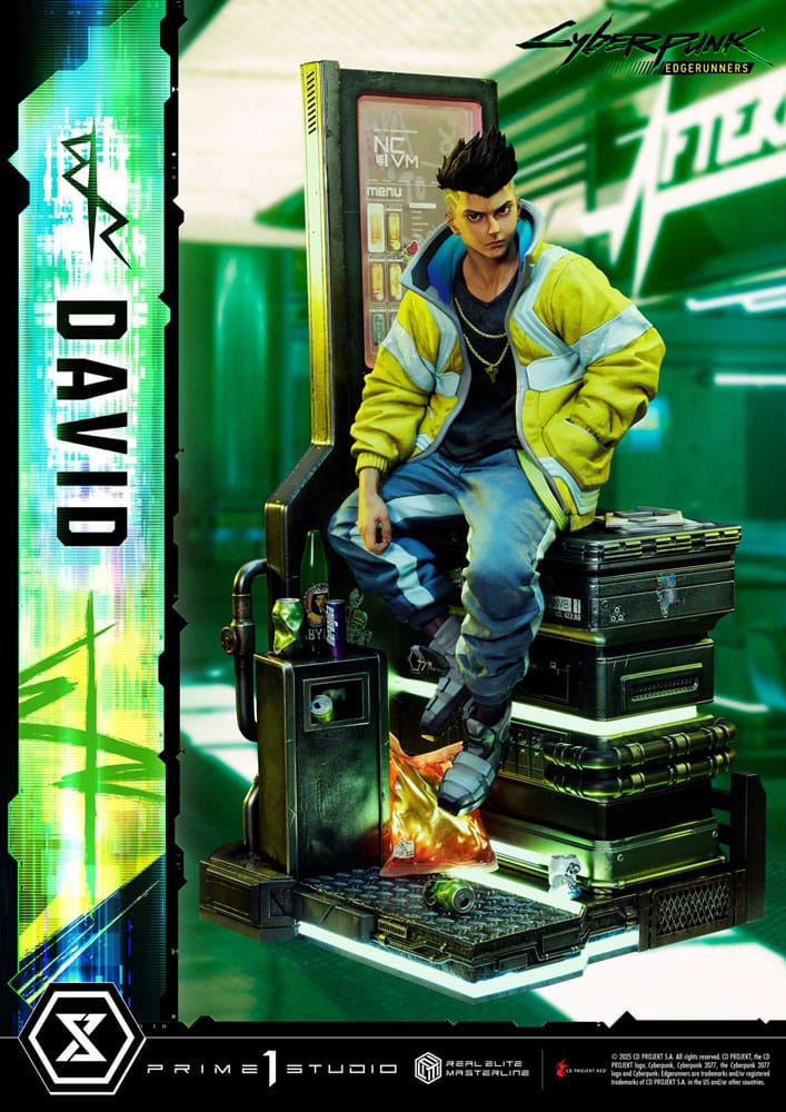 Cyberpunk: Edgerunners statuette Real Elite Masterline Series 1/4 David Deluxe Bonus Version 58 cm
