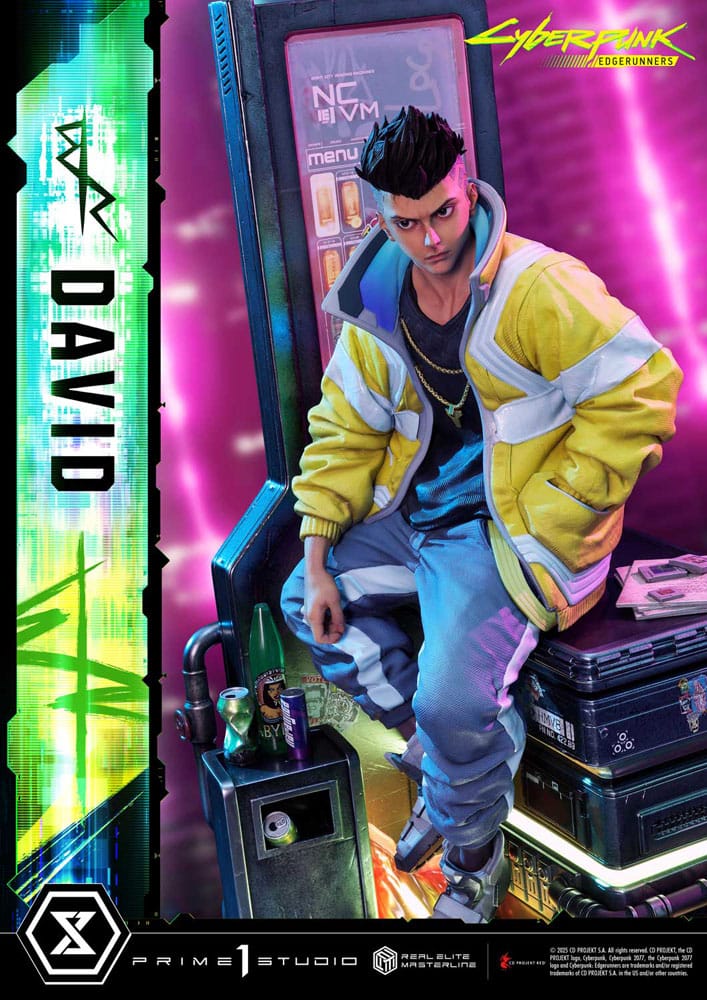 Cyberpunk: Edgerunners statuette Real Elite Masterline Series 1/4 David Deluxe Bonus Version 58 cm