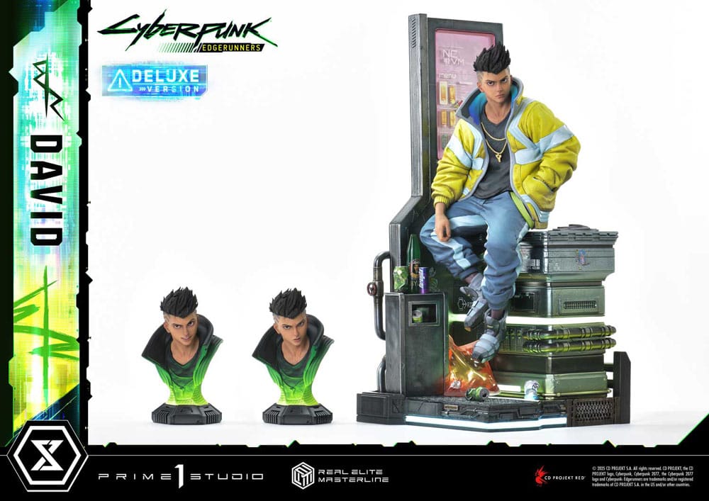 Cyberpunk: Edgerunners statuette Real Elite Masterline Series 1/4 David Deluxe Bonus Version 58 cm