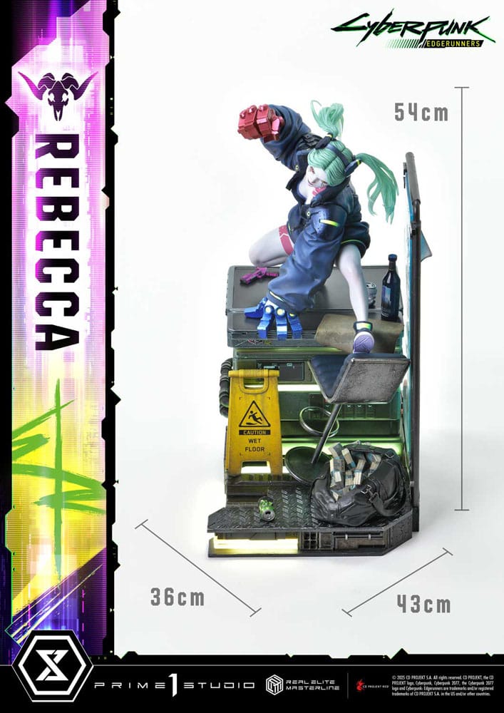 Cyberpunk: Edgerunners statuette Real Elite Masterline Series 1/4 Rebecca 54 cm