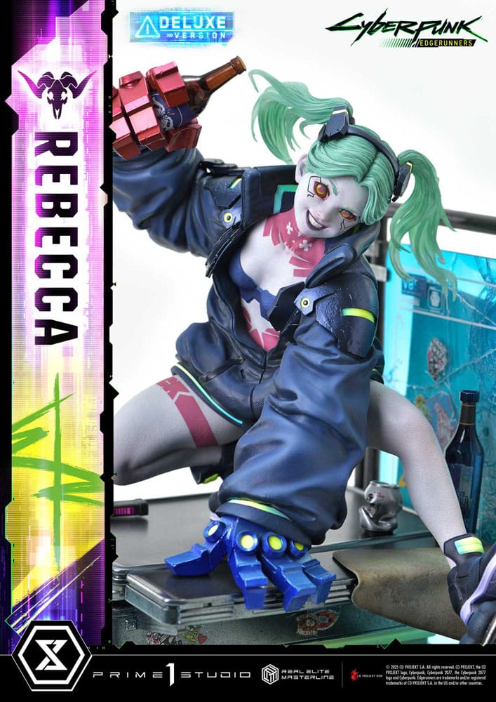 Cyberpunk: Edgerunners statuette Real Elite Masterline Series 1/4 Rebecca Deluxe Version 54 cm