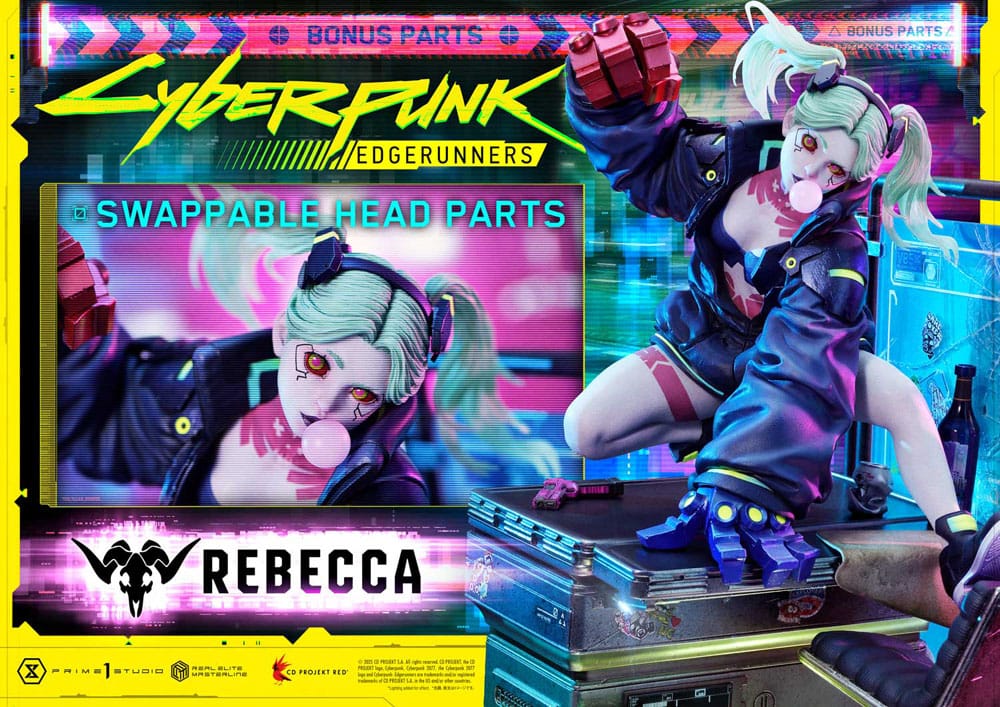 Cyberpunk: Edgerunners statuette Real Elite Masterline Series 1/4 Rebecca Deluxe Bonus Version 54 cm