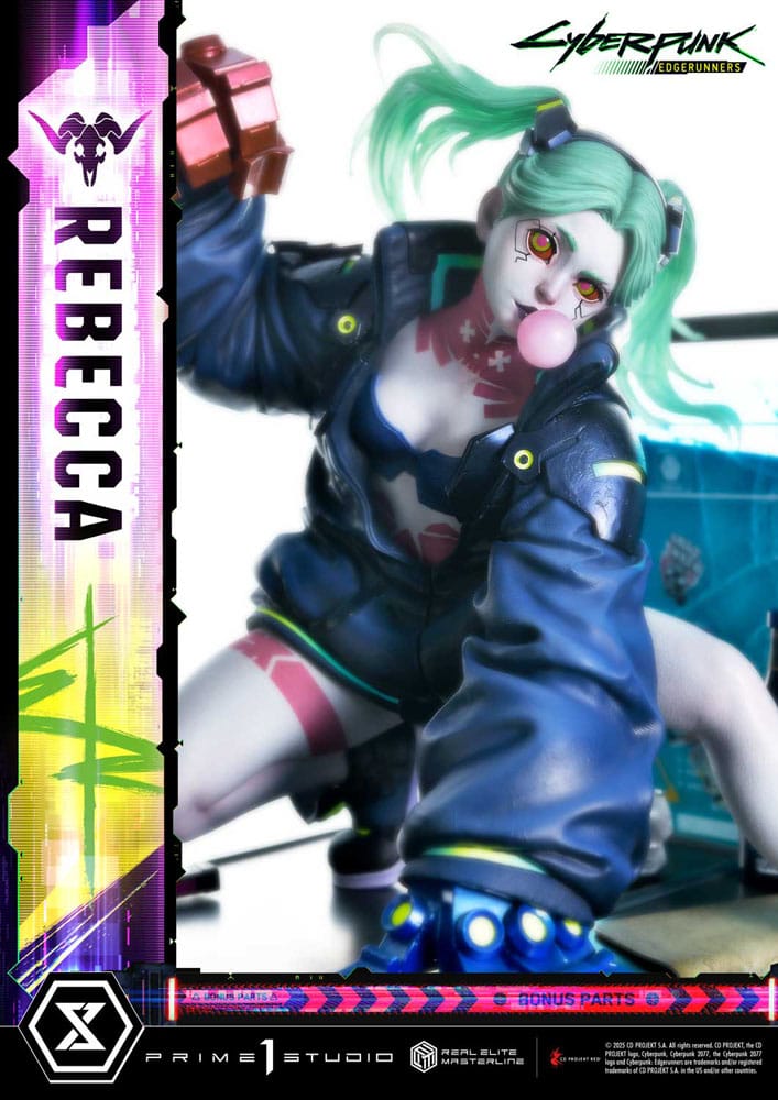 Cyberpunk: Edgerunners statuette Real Elite Masterline Series 1/4 Rebecca Deluxe Bonus Version 54 cm