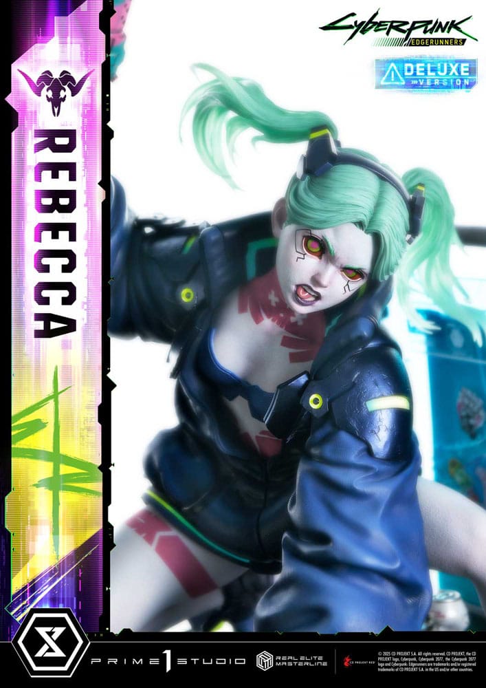 Cyberpunk: Edgerunners statuette Real Elite Masterline Series 1/4 Rebecca Deluxe Bonus Version 54 cm