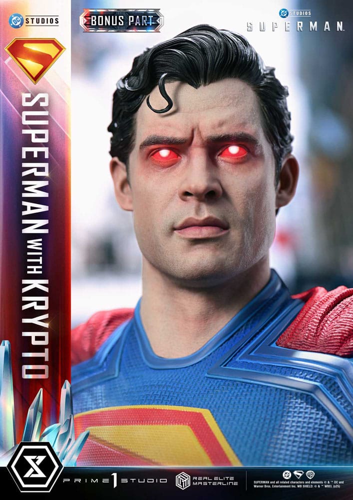 Superman (2025) statuette Real Elite Masterline Series 1/3 Superman with Krypto Bonus Version 95 cm