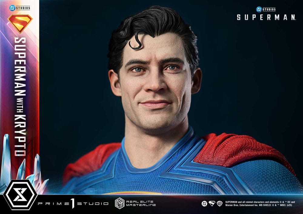 Superman (2025) statuette Real Elite Masterline Series 1/3 Superman with Krypto Bonus Version 95 cm