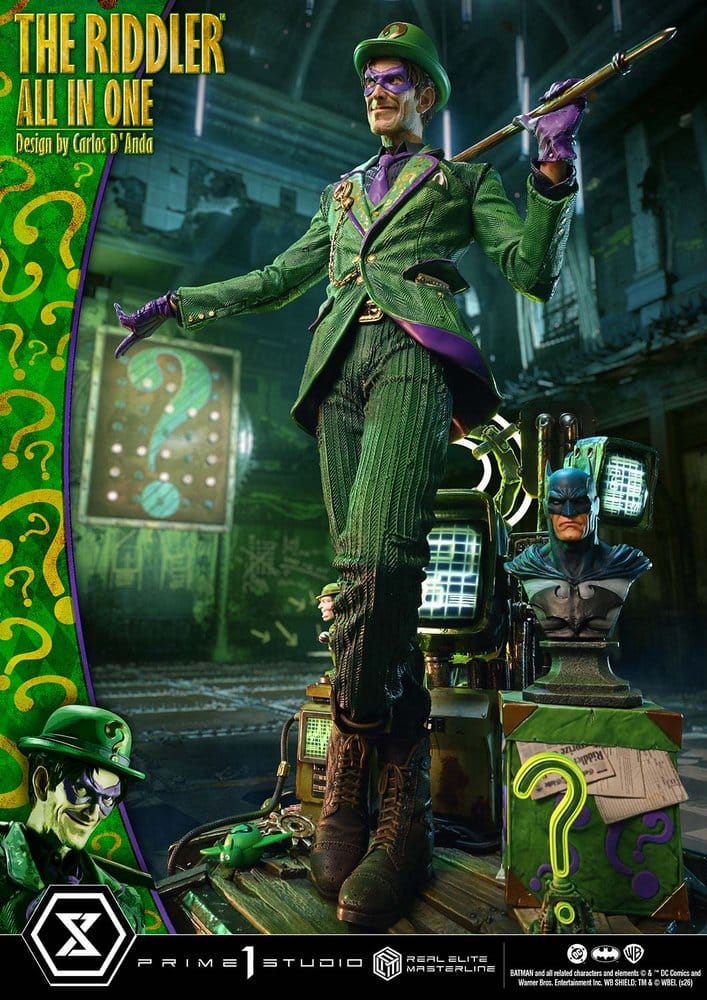 DC Comics Real Elite Masterline Series Statue 1/3 The Riddler All In One (Design by Carlos D'Anda) 74 cm