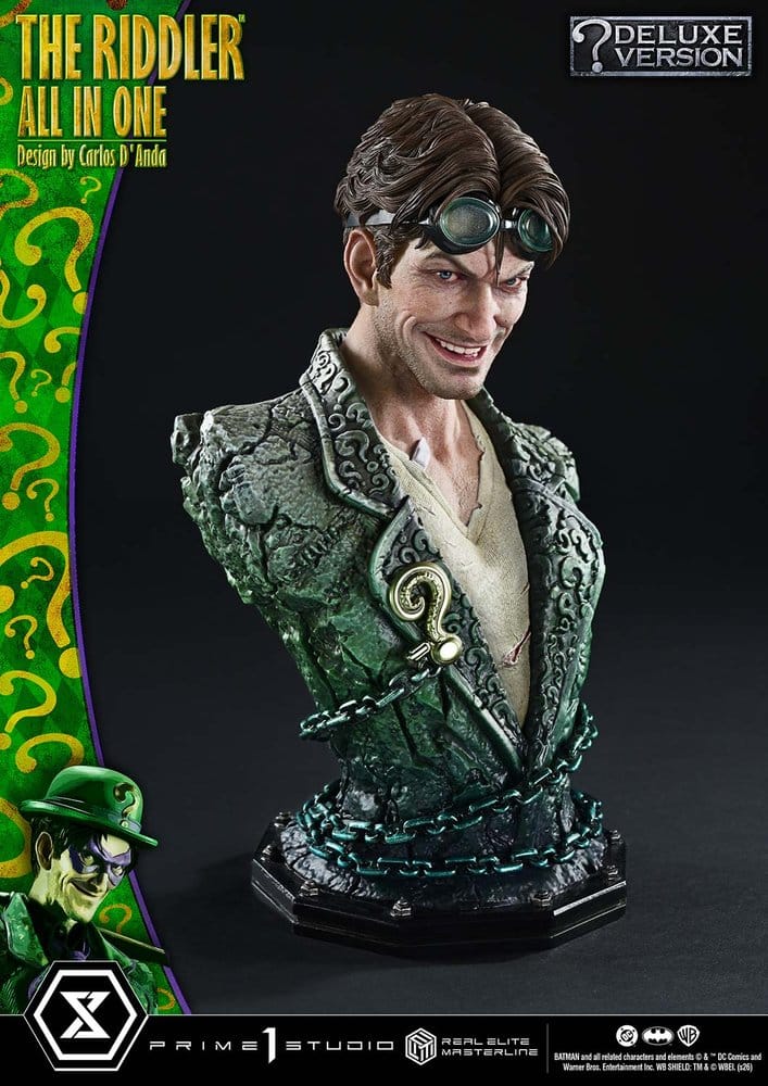 DC Comics Real Elite Masterline Series Statue 1/3 The Riddler All In One (Design by Carlos D'Anda) Deluxe Version 74 cm