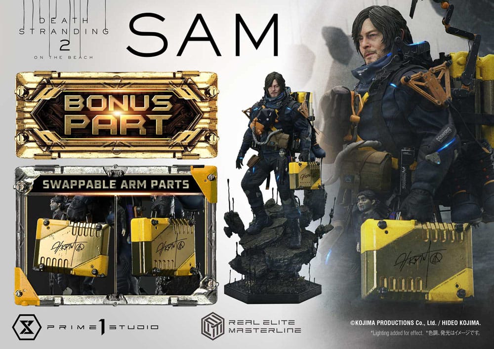 Death Stranding 2: On the Beach statuette Real Elite Masterline Series 1/3 Sam Deluxe Bonus Version 83 cm