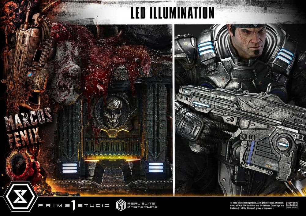 Gears of War: Reloaded statuette Real Elite Masterline Series 1/3 Marcus Fenix Ultimate Version 97 cm