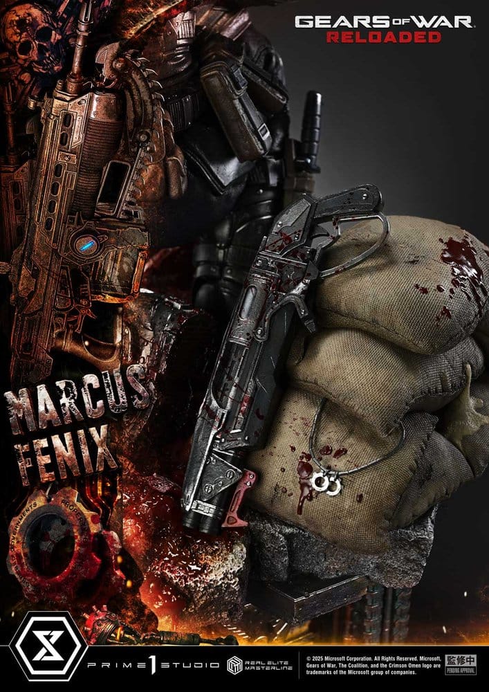Gears of War: Reloaded statuette Real Elite Masterline Series 1/3 Marcus Fenix Ultimate Version 97 cm