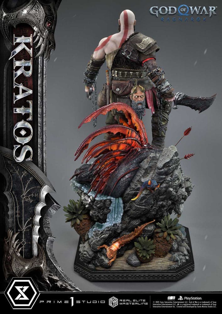 God of War: Ragnarok statuette Real Elite Masterline Series 1/3 Kratos Ultimate Version 95 cm