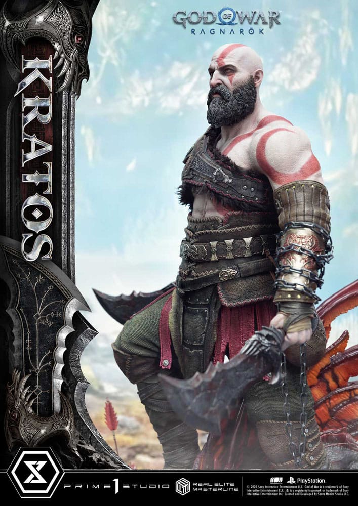 God of War: Ragnarok statuette Real Elite Masterline Series 1/3 Kratos Ultimate Version 95 cm