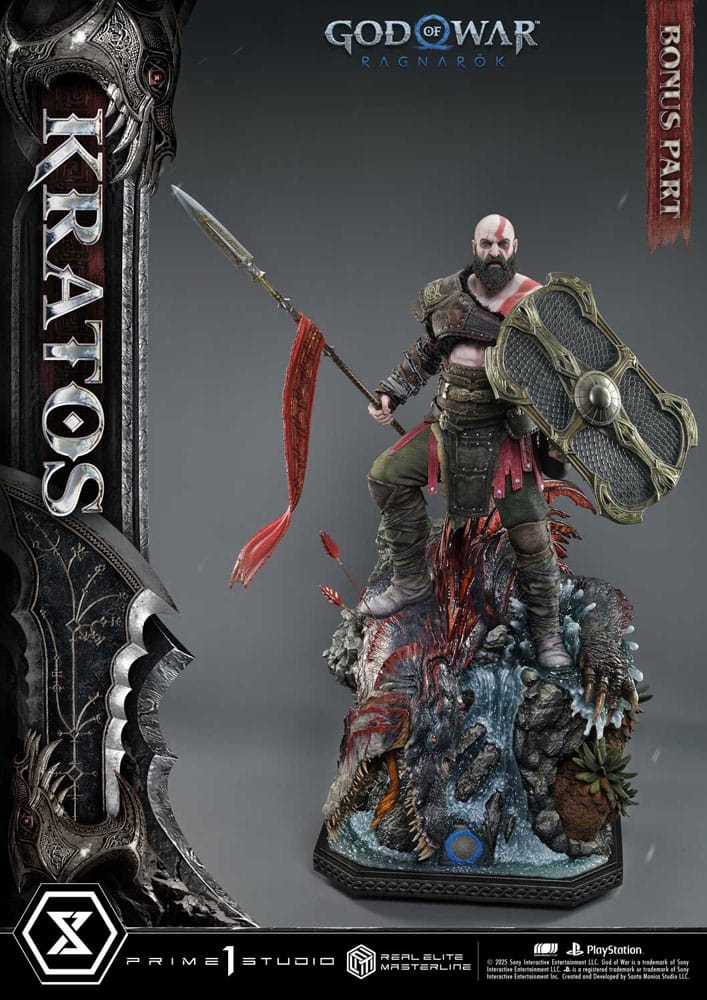 God of War: Ragnarok statuette Real Elite Masterline Series 1/3 Kratos Ultimate Bonus Version 95 cm