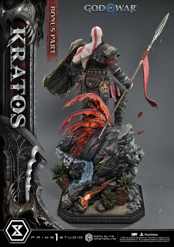 God of War: Ragnarok statuette Real Elite Masterline Series 1/3 Kratos Ultimate Bonus Version 95 cm