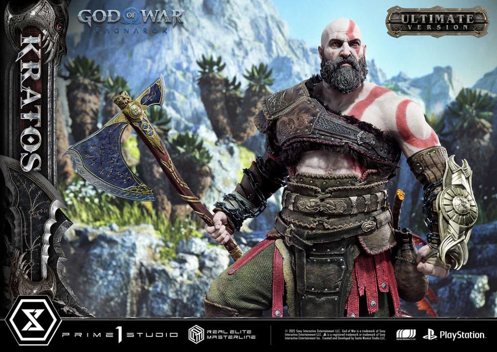 God of War: Ragnarok statuette Real Elite Masterline Series 1/3 Kratos Ultimate Bonus Version 95 cm