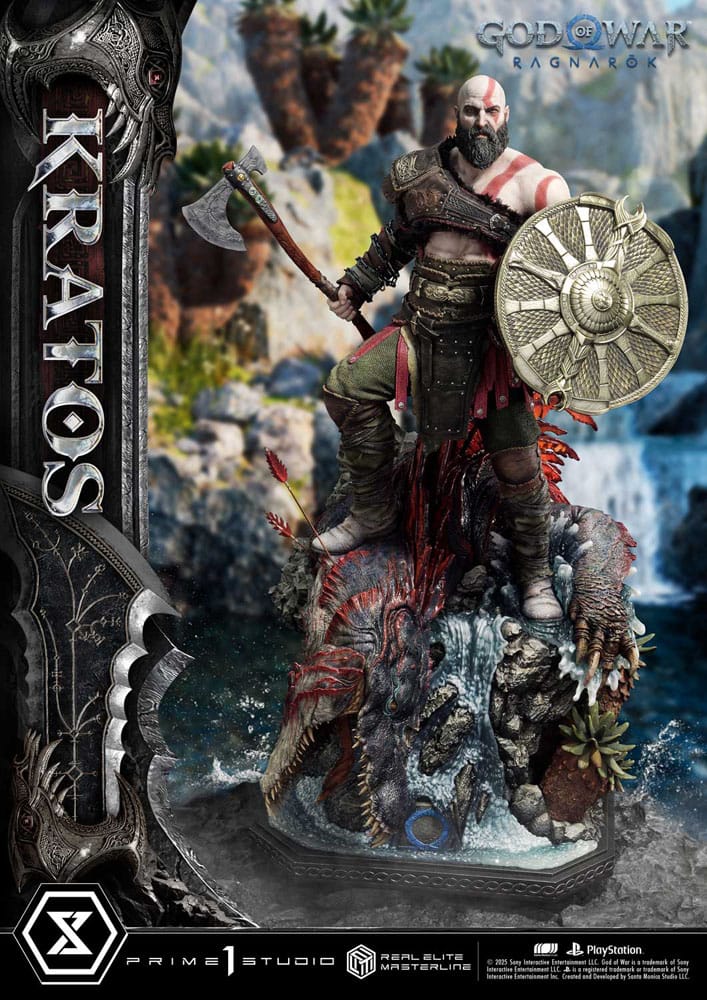 God of War: Ragnarok statuette Real Elite Masterline Series 1/3 Kratos Ultimate Bonus Version 95 cm